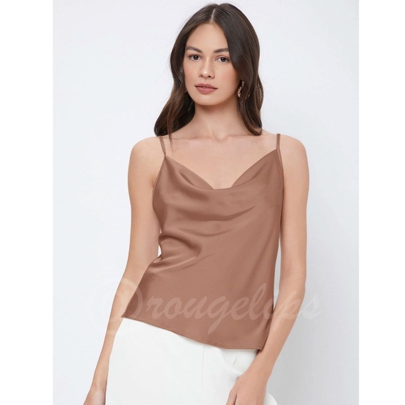 Glamorous Cowl Neck Spaghetti Straps Camisole Top - Picture 3 of 13